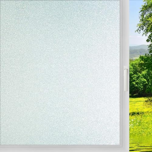 Qualsen Vinilos para Ventanas Esmerilado para Decorativos Vinilo Opaco para Ventanas Anti UV...