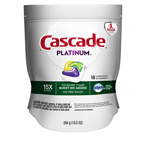 Image of Cascade Platinum ActionPacs Dishwasher Detergent Lemon Scent, 18 ct