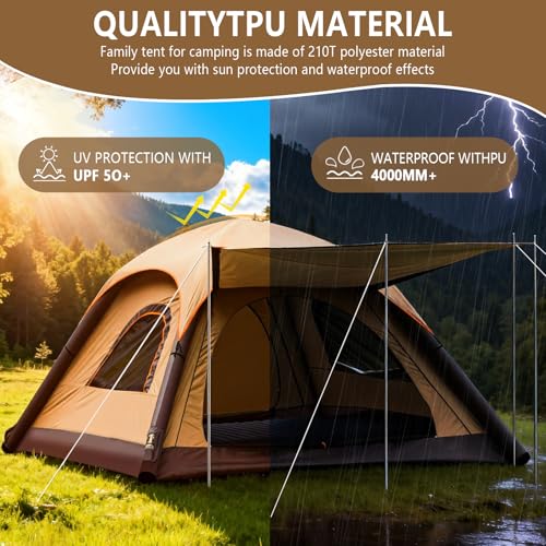 Carpa inflable automática para 4 personas para camping miniatura 4