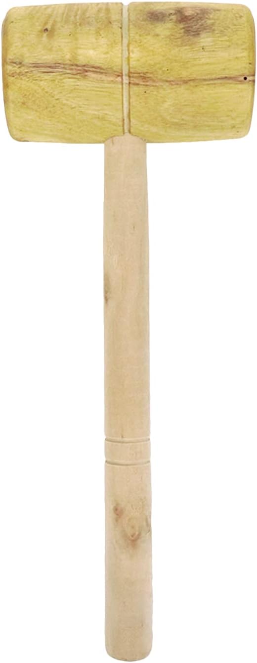 Bitray Wood Hammer Cross-stitch Mold Mallet Barrel Shaped Mallet Woodworking Hand Tool