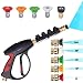 KARCLIN 8609097 3000 PSI High Pressure Washer Gun Water Jet Car Wash Gun,M22 Thread, with 5-color Pressure Water Washer Nozzles