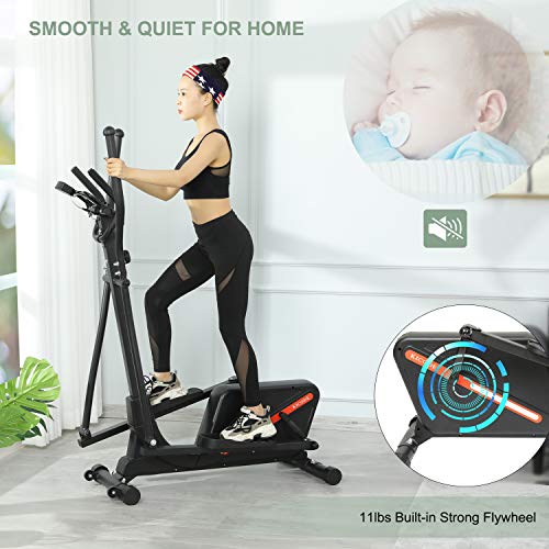 Kicode Magnetic Elliptical Machine Trainer for Home use, Cardio Fitness Equipment with Digital Monitor and 16 Level Adjustable Magnetic Resistance - Thumbnail 2