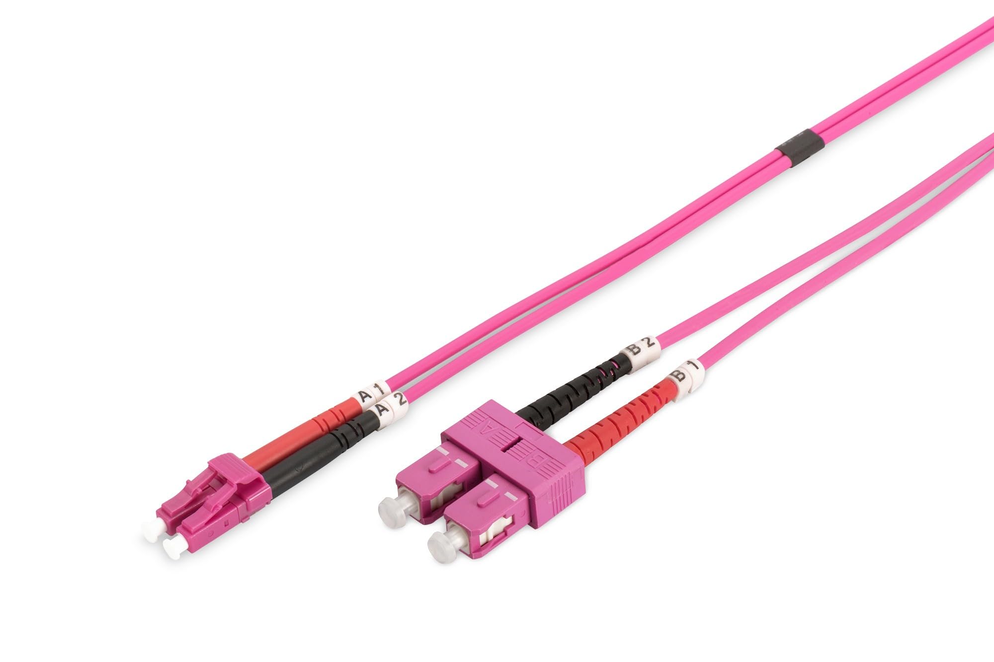DIGITUS OM1 Fibre Optic Patch Cable – 7 m ST to SC Fibre Optic Cable – LSZH – Duplex Multimode 50/125µ – 10 GBit/s – Orange