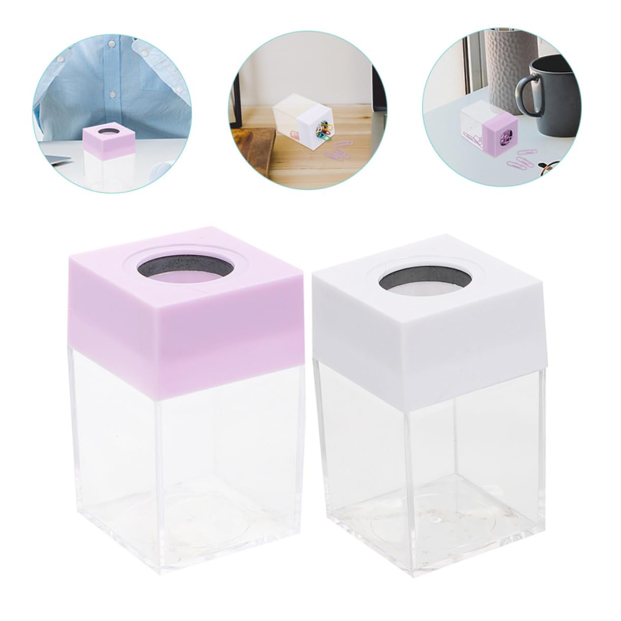 Lurrose 10pezzi Clip Organizer Per Per Graffette e Piccole Forniture Colori Macaron