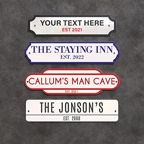 Personalised Street Sign Custom Contemporary Modern Vintage 