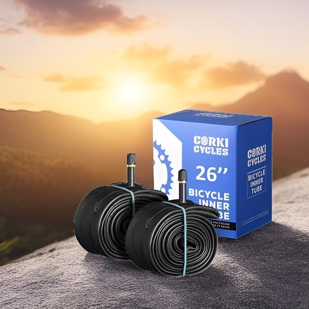Miniatura 8 de Corki Cycles - Tubo de bicicleta de 26 pulgadas x 1.75 1.85 1.95 2.0 2.1 2.125 2.2 2.25 2.3 2.35 2.4 4.0 válvula Schrader 1.260 in  Presta Valve