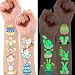 Luminous Easter Temporary Tattoos, Glow in the Dark Easter Temporary Tattoo with Bunny Egg Chick, Waterproof Easter Basket Stuffers Party Favors 59 Pcs Stiles (10 Sheets)