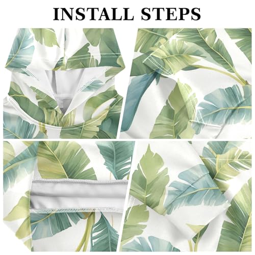 KLL Tropical Banana Leaf Toddlers and Girls' Sweatshirts Long Sleeve Hooded Pullover Hoodies Kangaroo Pocket3