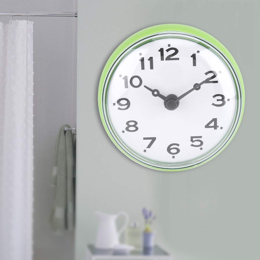 Horloge Murale Étanché Avec Ventouse - Salle De Bain Cuisine Patio Vert Horloge Murale Étanché Avec Ventouse - Salle De Bain Cuisine Patio Vert