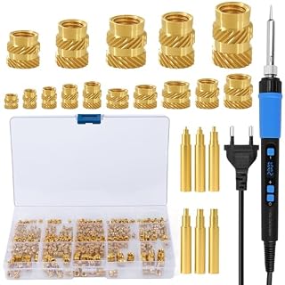 Lötkolben-Set 90 W mit einstellbarer Temperatur und Einschmelzspitzen