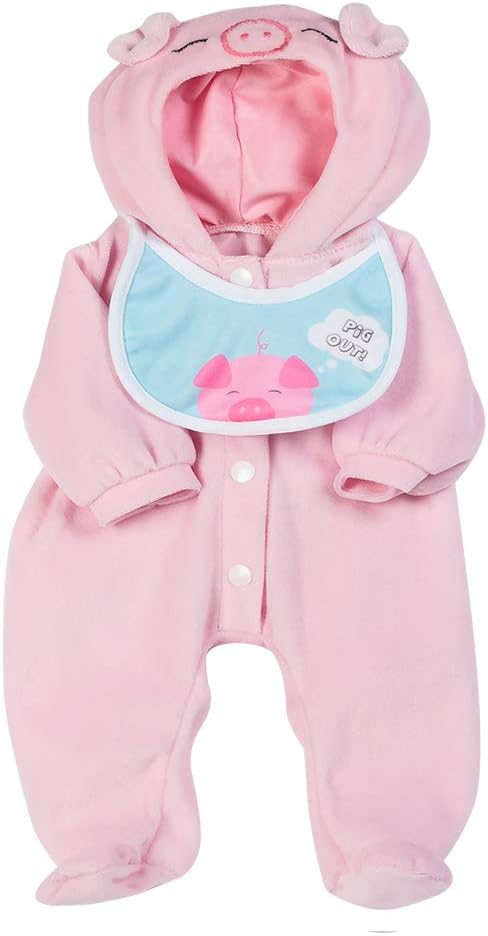 Adora Boy Baby Doll Clothes 16 Inch Accessories Includes Pig-Themed Shirt Striped Pants Matching Cap Fits Dolls 16 Inches for Toddlers Ages 3+ Adoption Pig Out Outfit