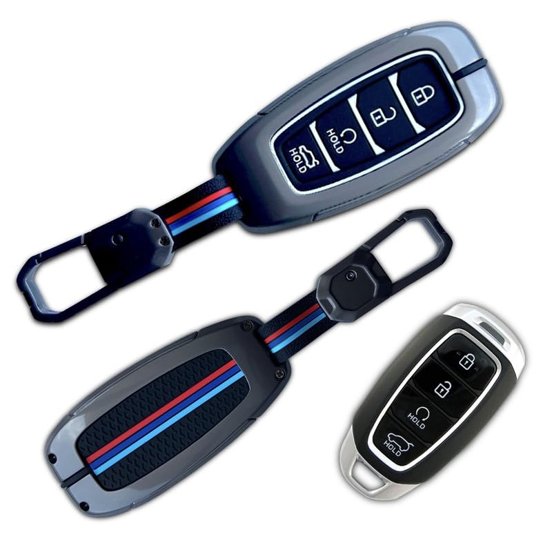 Image of NEODRIFT 'KeyShield' Car Key Cover for Compatible with Hyundai Verna (Shape 3, 04 Buttons) (Durable, Stylish, and 360 Protection)