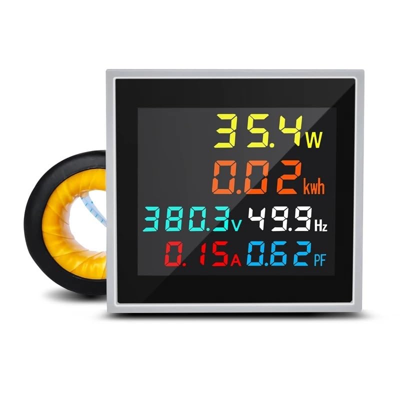 Smart Household Electricity Meter Power Meter AC Digital Voltmeter Ammeter Frequency Tester (AC50-450V 100A)