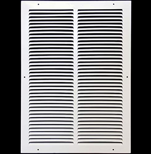 Grille de retour d'air acier 25,4x76,2 cm blanc cache conduit CVC mural et plafond