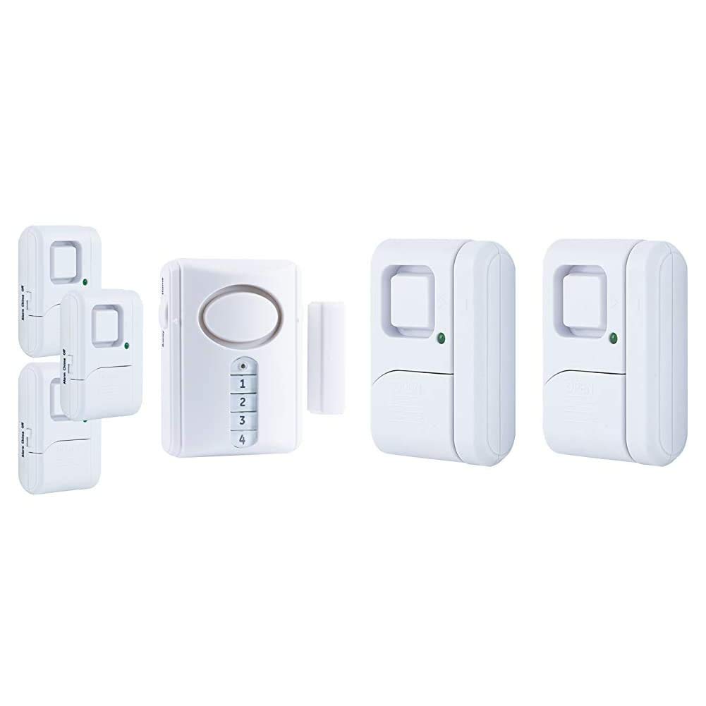 Amazon.com : GE Personal Security Alarm Kit, Includes Deluxe Door Alarm  with Keypad Activation and Window/Door Alarms, White & Personal Security  Window/Door, 2-Pack, DIY Protection, Wireless Chime/Alarm, 2 Count :  Electronics