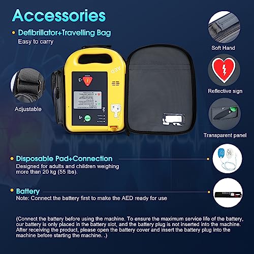 Portable Aed Defibrillator Machine Tester Kit Easy Operation Automated External Biphasic Defibrillator Tester Yellow1