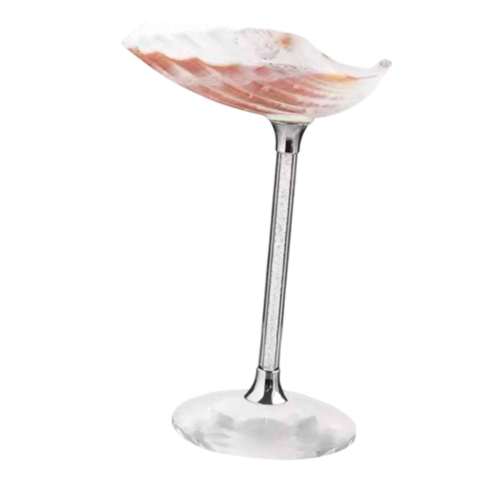 MagiDeal Copas de Vino, Vasos y Vasos multifuncionales para Jugo, para Celebraciones de Compromiso, Bares, Fiestas de cumpleaños, Fiestas temáticas de Playa, Base Plateada de Concha Marina