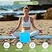 432HZ 8 Inchs G Note Blue Frosted Crystal Singing Bowl for Meditation Healing Yoga Chakra Quartz Crystal Sound Bowls with Heavy Duty Carry Case and Rubber Mallet,Suede Striker,O-rings