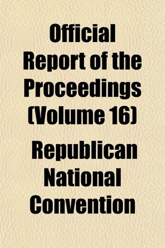 Official Report of the Proceedings (Volume 16)