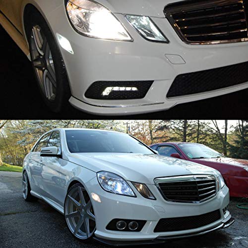 Nslumo Xenon White Led Side Marker Lights For 2010-13 Mercedes Benz W212 Pre-Lci E-Class Clear Lens Front Fender Marker Lamps With T10 Bulbs Oem Fit #TOP5