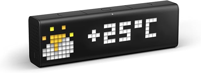 Lametric Time, LM 37X8 Zegar Ze Stacją Pogody, 5 W, Czarny