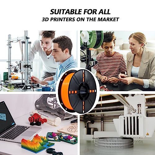 Image of iBOSS PLA Plus (PLA+) 3D Printer Filament 1.75mm,1kg Spool (2.2lbs) Toughness Enhanced 3D Printing Filament,Dimensional Accuracy + /- 0.02mm,1.75mm PLA Plus Filament,Fit Most FDM Printer(Orange)