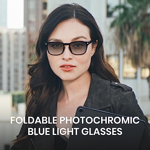 Image of Cyxus Blue Light Glasses Men Women Reduce Eye Strain UV400 Protection 8082 | Eye Protection,Classic Sqaure Frame,Ideal for Computer Screen Office Work Daily Wear