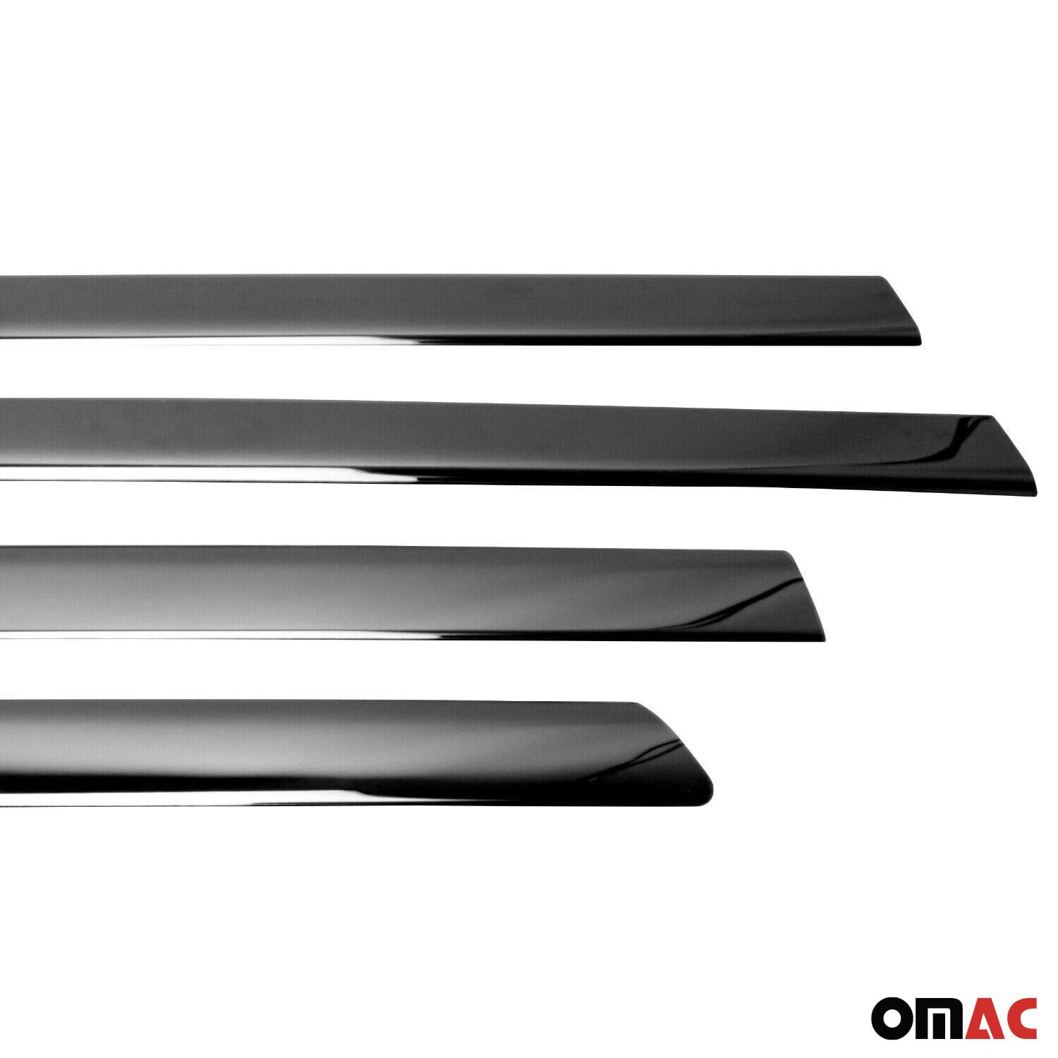 OMAC Seitentürleiste Türschutz kompatibel mit VW Transporter T5 2003-2015 Kurzer Chrom Dunkel 5X