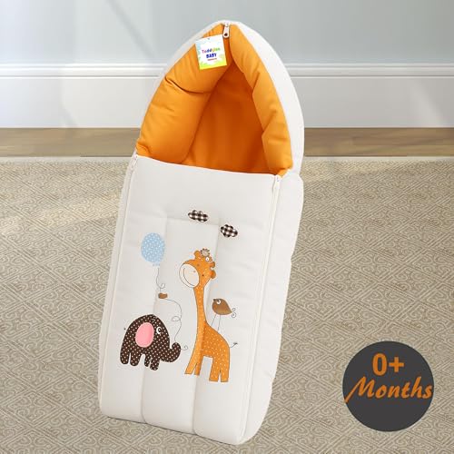 Image of Toddylon Baby Bags New Born Baby Bed | Bedding Set | Carry Bed (0-6 Months) Orange