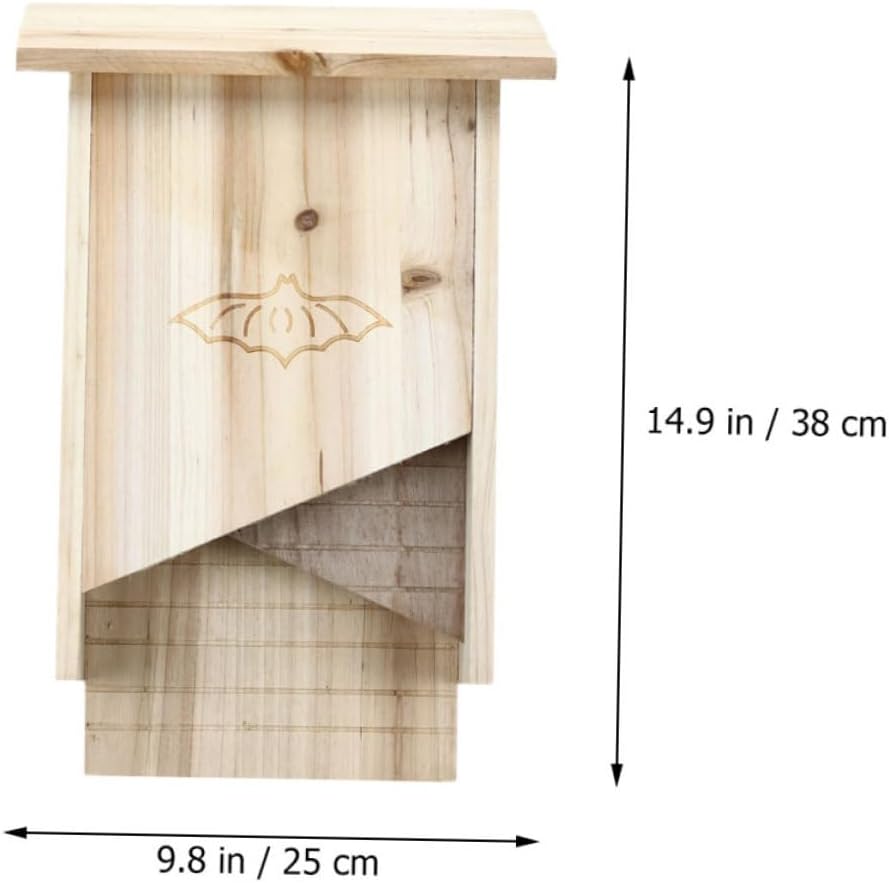 Bat House Outdoor Shelter Lightweight Bat Box for Garden Easy to Install for Courtyard Use
