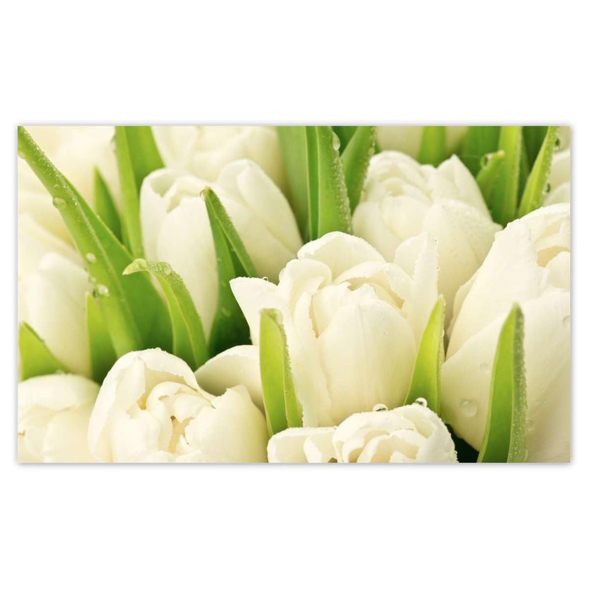 Papier peint intissé grand format tulipes pour chambre parentale