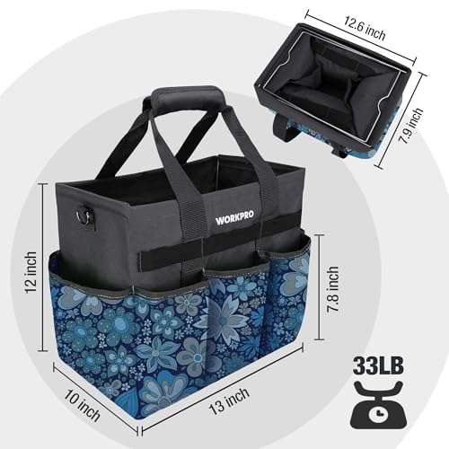 image for WORKPRO Garden Tool Bag Organizer, Heavy Duty Gardening Tote Bag with 