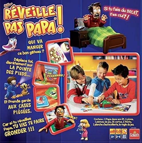 Réveille Pas Papa! - Jeux de Société pour Enfants - A partir de 5 Ans - Jeu Drôle Développant Concentration, Réflexion et Motricité - A Jouer en Famille ou entre Amis - 2 à 4 joueurs