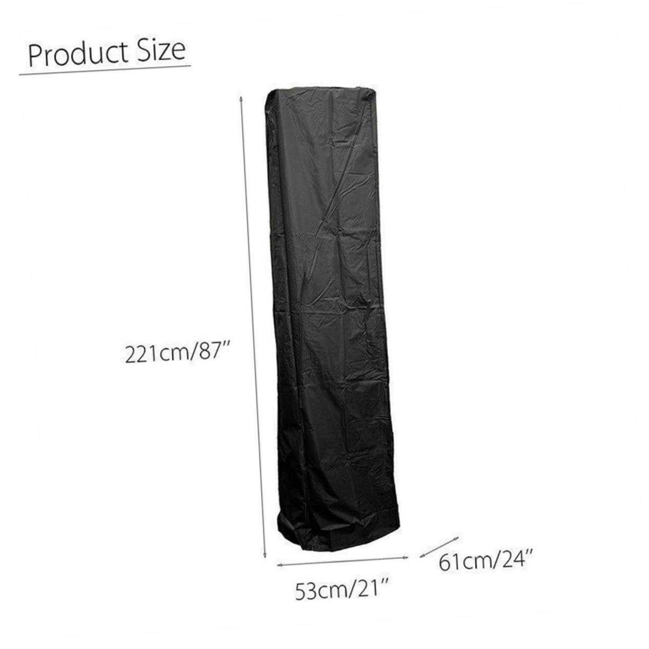 FUNOMOCYA Heater Rain Cover Outdoor Heater Dust Cover Protection Oxford Fabric Easy to Fold 221x53x61cm