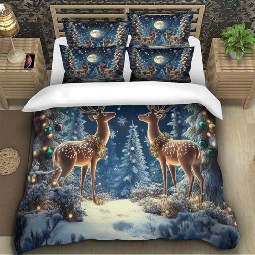 Parure de lit de Noël 3D imprimée pour des nuits d'hiver cocooning