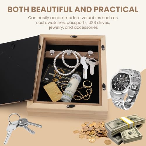 Cadre photo caché avec boîte de rangement secrète murale pour objets de valeur - 6