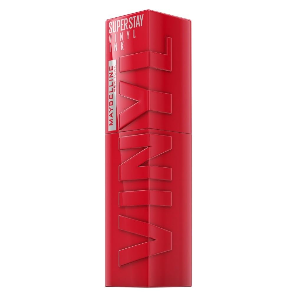 New Maybelline York Lip Colour, Smudge-Free, Long Lasting Up To 16H, Liquid Lipstick, Shine Finish, Superstay Vinyl Ink, 45 Capricious