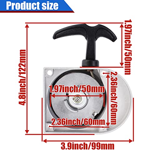 YOFMOO Alloy Pull Start Starter Starters Assembly 49cc 50cc 60cc 66cc 70cc 80cc 2-stroke 2 Cycle Engine Motorized Bicycle Bike