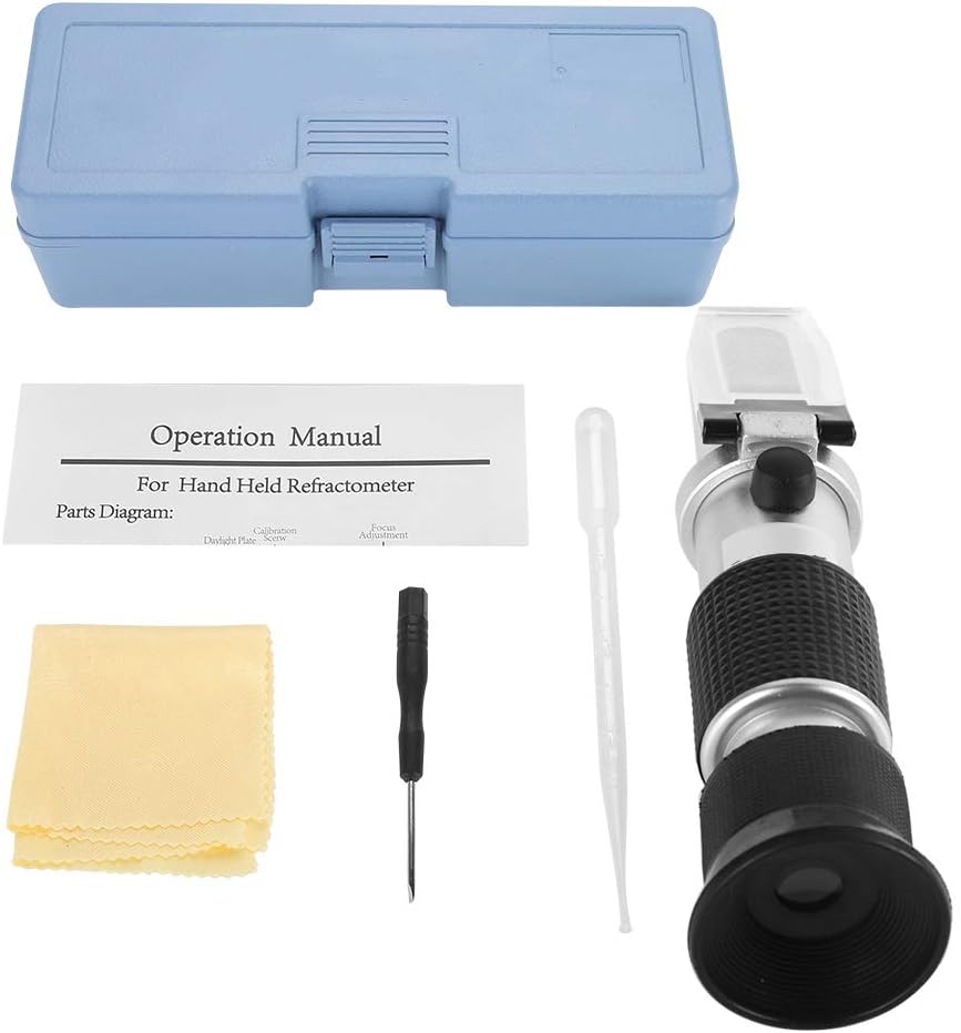 Refractometer with ATC,Refractometer 58 to 92% Wort Specific Gravity Beer Fruit Juicer Wine Sugar Test Hydrometer in Wine Making and Beer Brewing Homebrew Kit