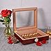 Cigar Humidor, Modern Glass Top Cedar Humidor Cigar Box with Digital Hygrometer, CigarDivider, Cedar Wood Lining up to 60-80pcs Cigars Large Humidor,Cigar Travel case-Case Elegance Cigar humidor