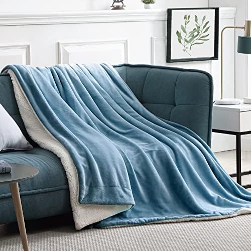 Walensee Sherpa Fleece Blanket (Queen 220x240 cm Blush) Plush Throw Fuzzy Super Soft Reversible Microfiber Flannel Blankets For Couch, Bed, Sofa Warm and Cozy For All Seasons