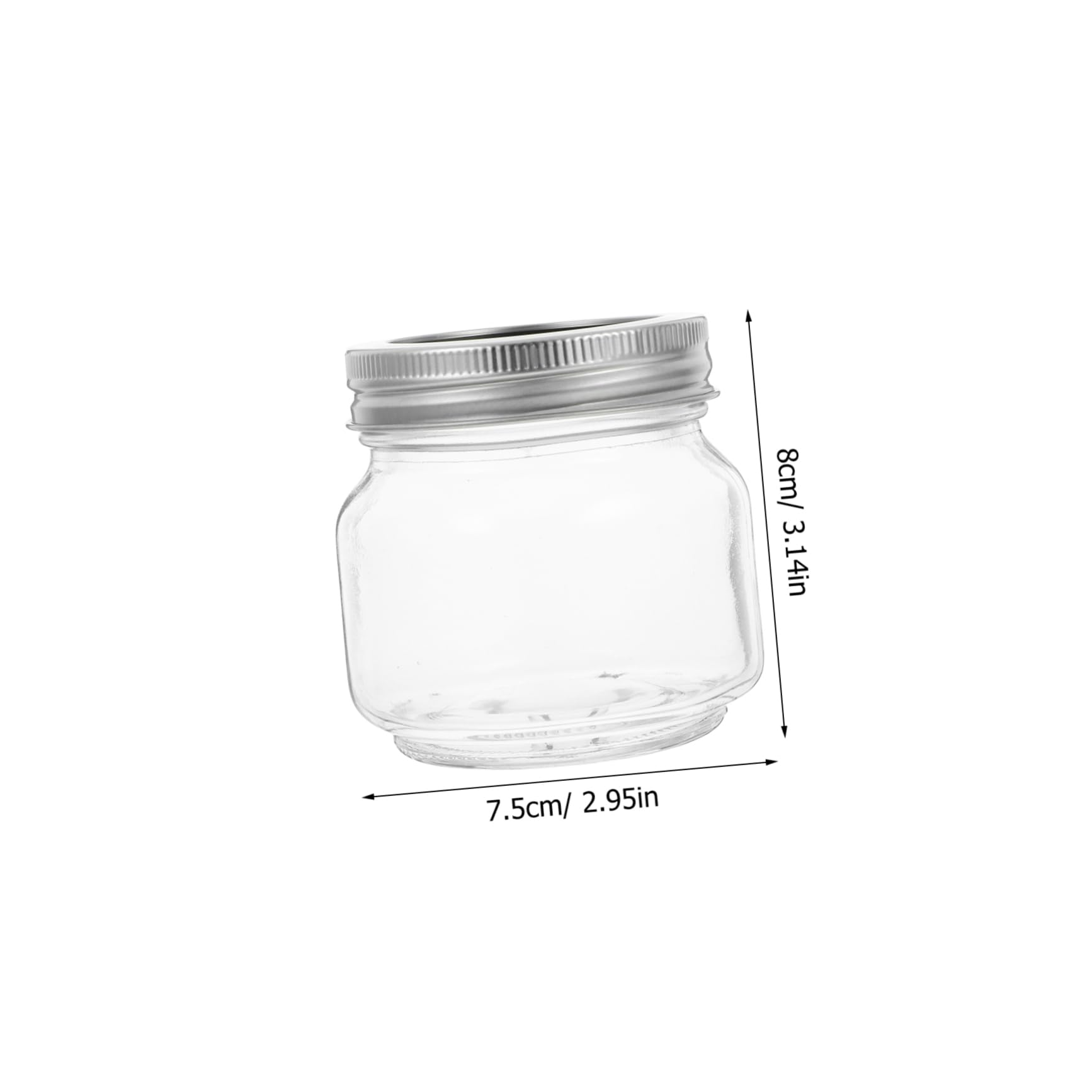OUNONA Bocal Verre Alimentaire Rond 250ml avec Couvercle Hermétique, Lot 6