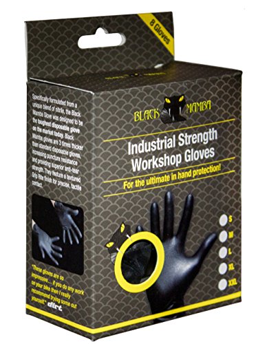 Black Mamba Unisex's Workshop Gloves 8 Pack, XXL