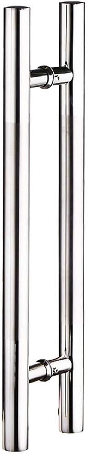 Heavy Duty Stainless Steel Round Tube Office Glass Door Push-Pull Handle/Sliding Barn Door Handle-6 Sizes (Size : 1200x800x38mm)