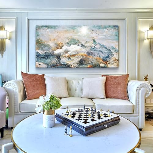 DZRWUBHS Large Size Abstract Canvas Wall Art For Living Room Decorations For Bedroom Office Wall Decor Abstract Mountain Wall Painting Framed Pictures Artwork Farmhouse Home Decor Art 30"X60"