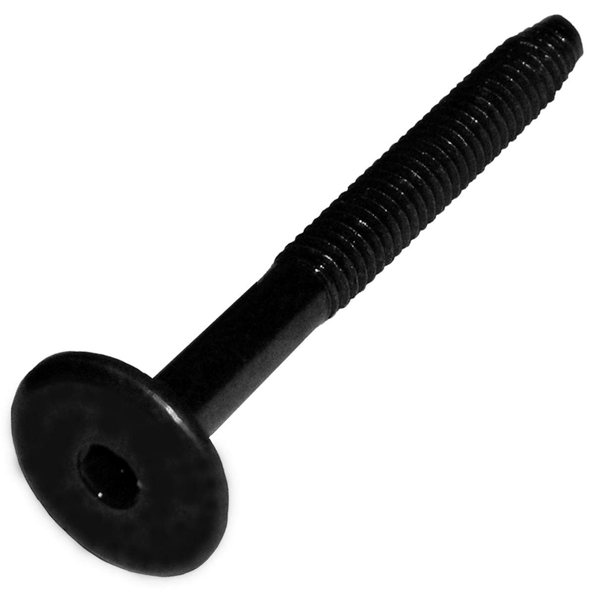 1/4 - 20 TPI x 50mm (1.97) Hex Drive Button 17mm Diameter Head Furniture Bolts Matte Black Oxide Finish (16 Pieces)…