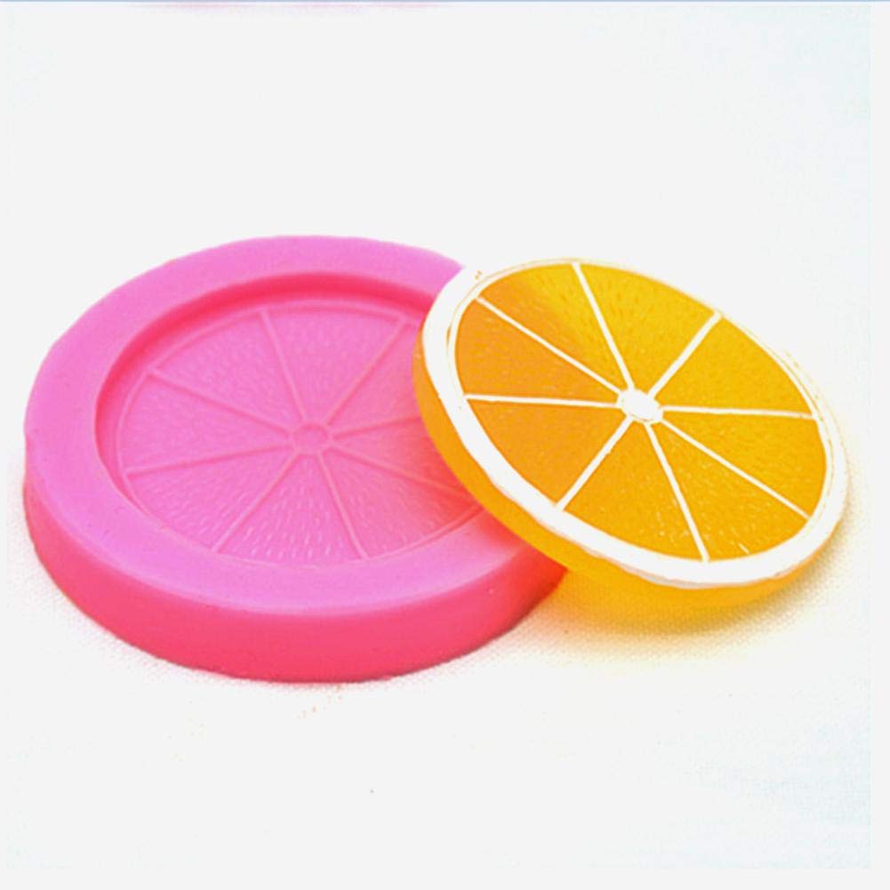 Hotaden Pink Silicone Mold Cake Decorating Tools Lemon Mold Slices Baking Chocolate Fruit Mold Fondant Kitchen Accessories Baking Tools