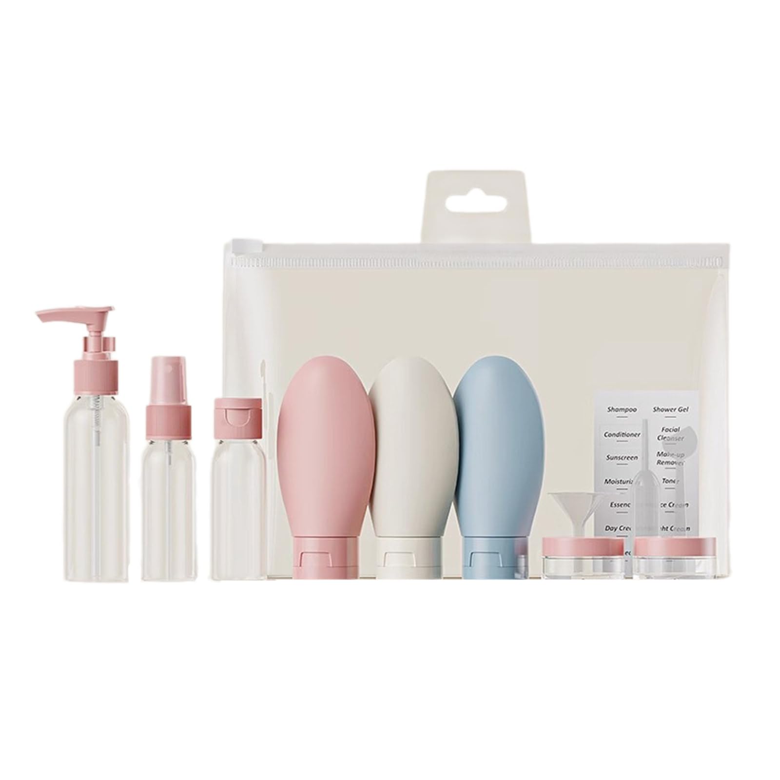 WEILWH 12Pcs Travel Refillable Bottle Portable Silicone Empty Sub-bottling Tool Liquid Container Spray Lotion Shampoo Travel Liquid Dispenser
