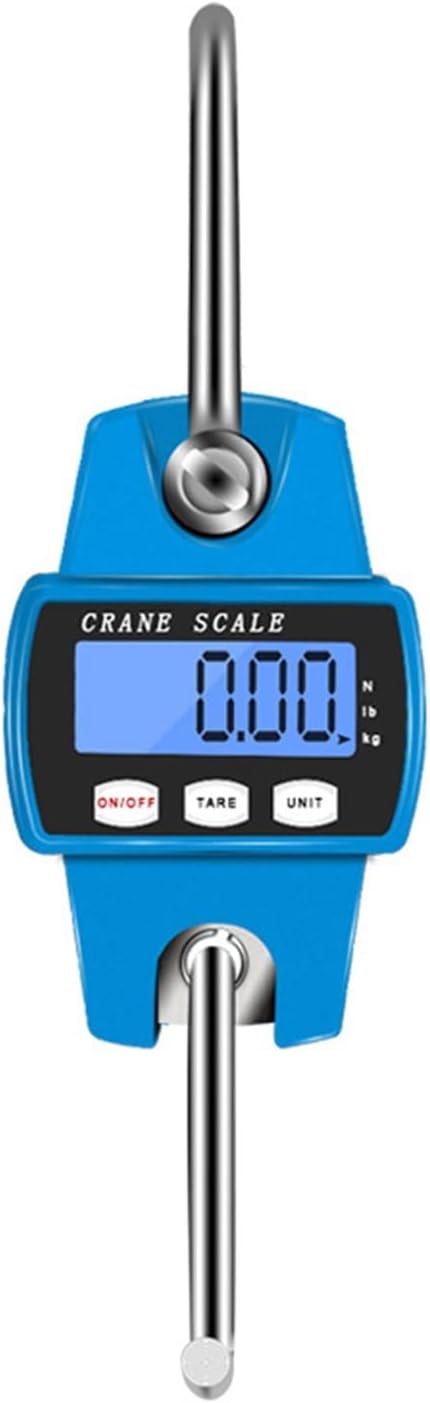 Digital Crane Scale 300Kilogram Stainless Steel Crane Scale Heavy Duty Hook Scale Industrial Crane Scale Gram Scale with Accurate Sensor(OneColor) (OneColor S)