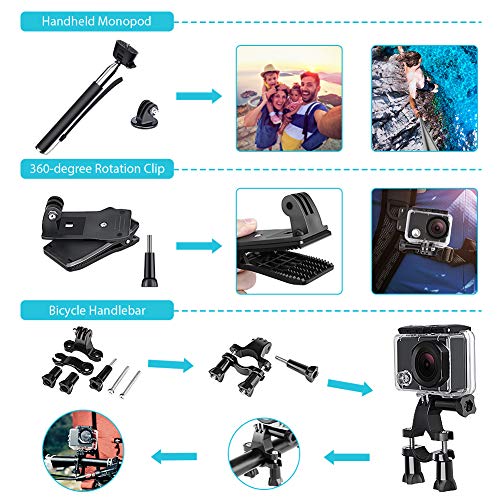 VanTop 59 in 1 Accessories Kit for GoPro Hero7 6 5 4 3+ 3 2 1, Hero